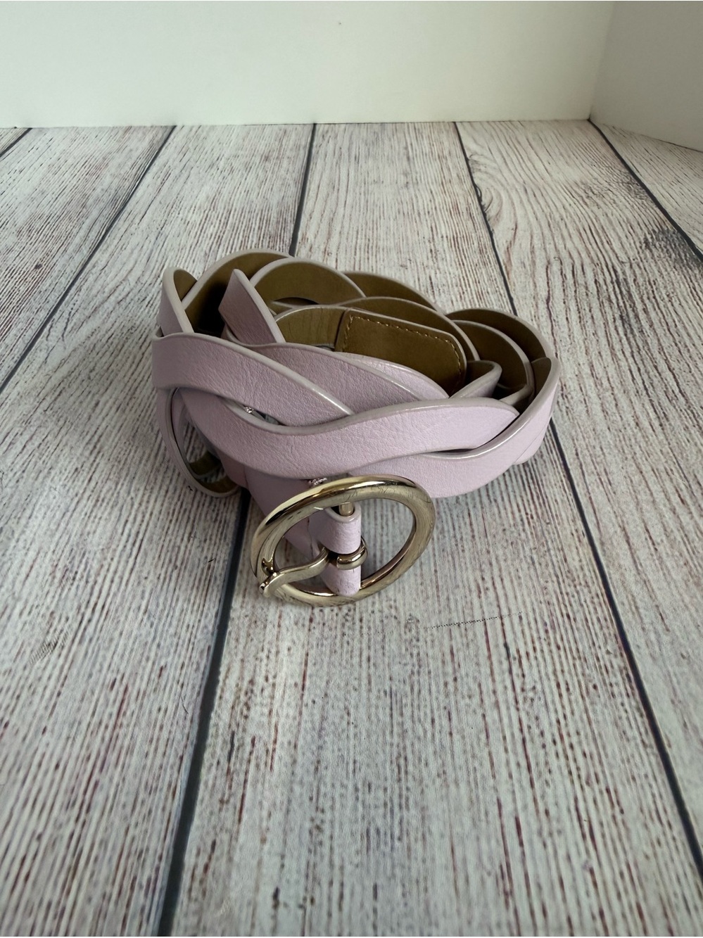 TALBOTS Lavender Braided Belt Small